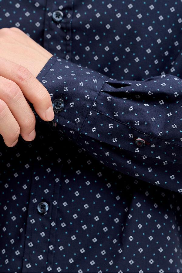 Jack & Jones Camisa social de corte slim azul