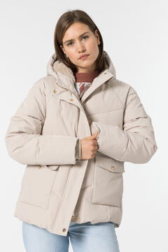 Springfield Sonic quilted jacket with hood natural