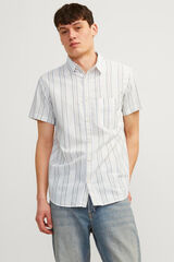 Springfield Striped linen shirt white