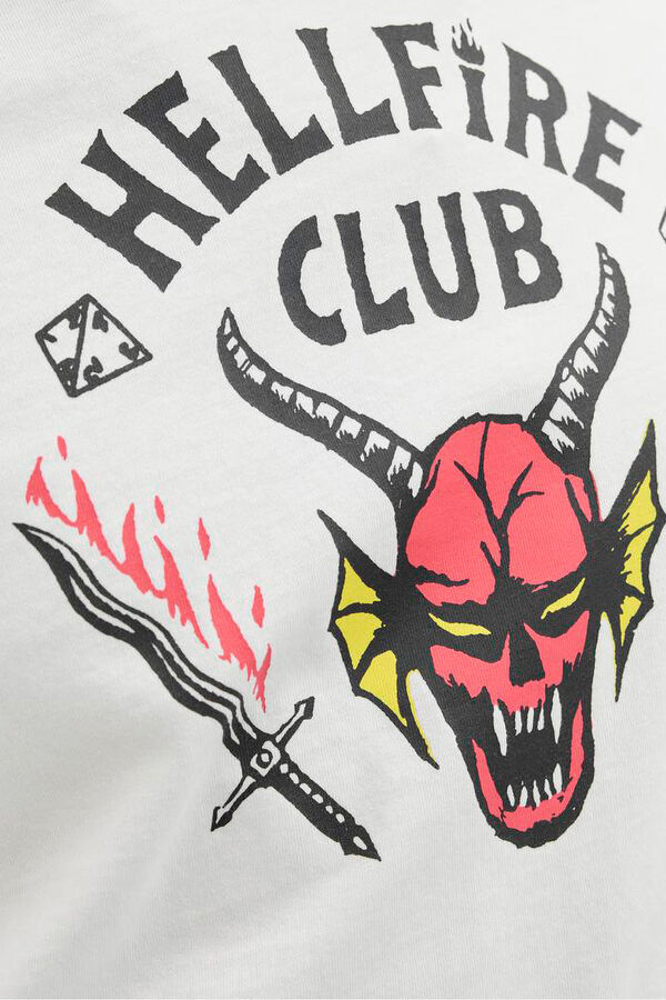 Jack & Jones Camiseta Hellfire Club blanco