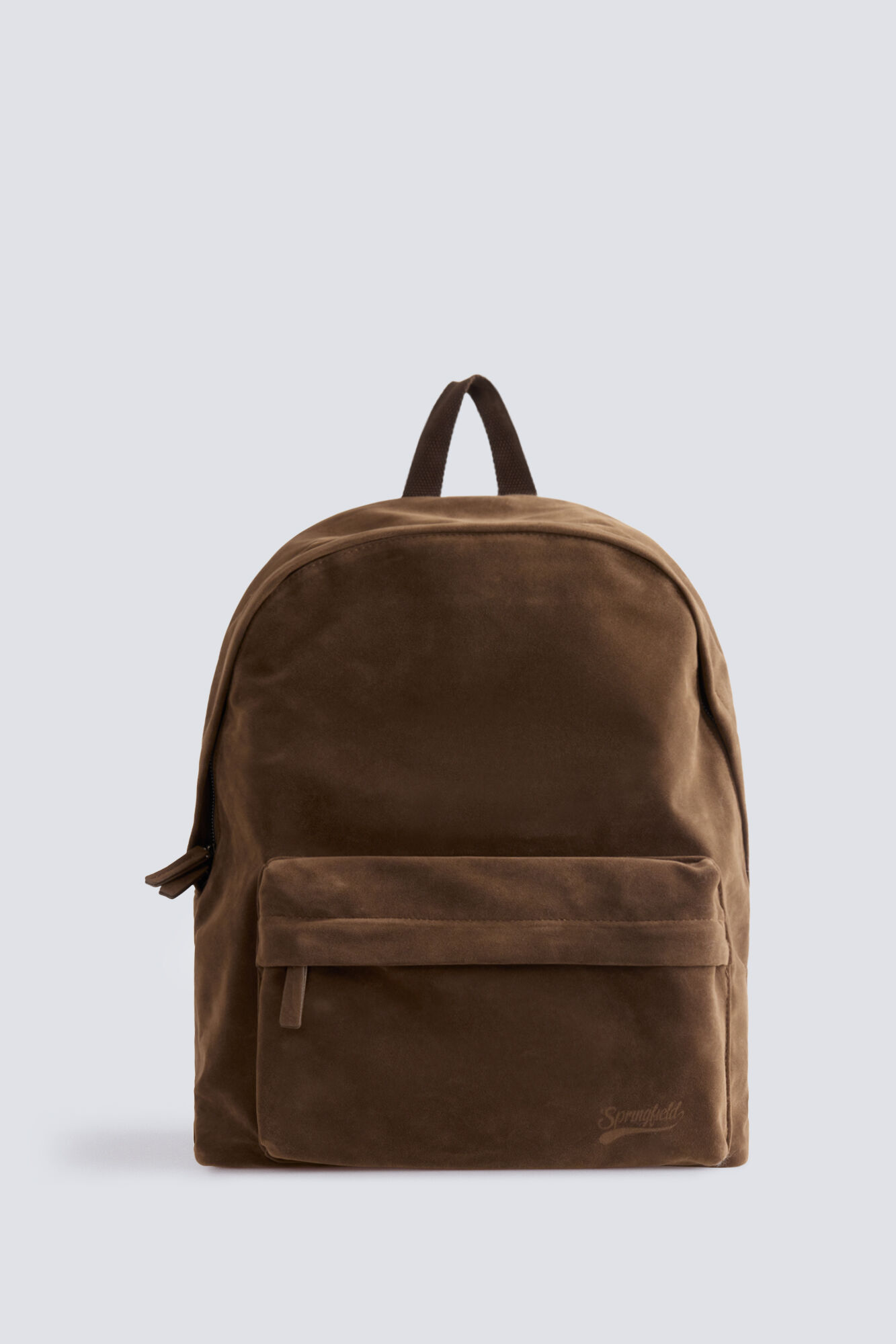 Springfield Brown faux suede casual backpack