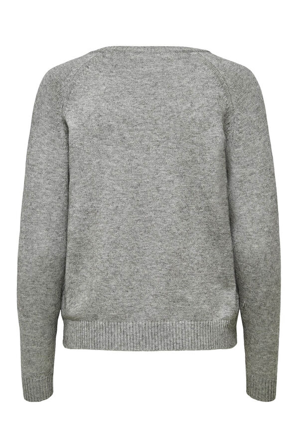 Springfield Long-sleeved round neck jumper gris