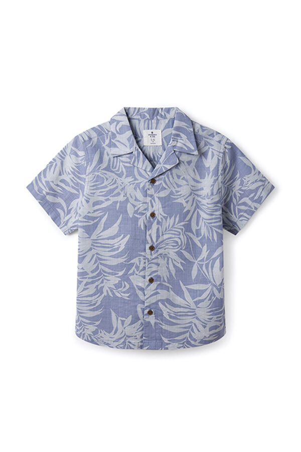 Springfield Košulja za dečake sa cvetnim dezenom indigo-plava