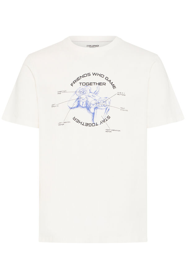 Blend Short-Sleeve T-Shirt blanc