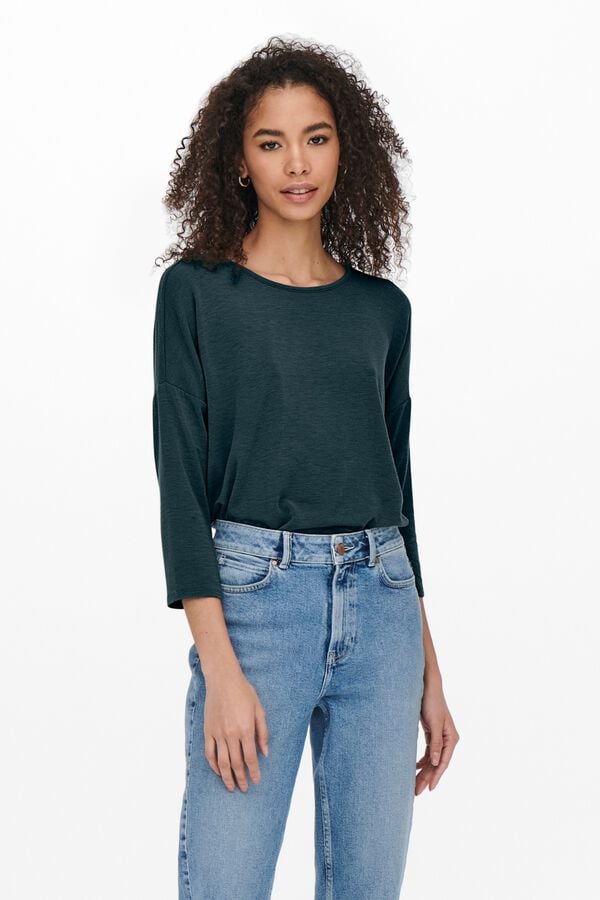 Only French sleeve T-shirt blue