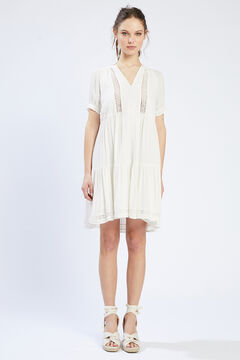 Springfield Minidress with guipure lace white