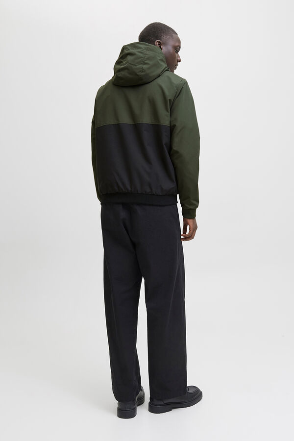 Jack & Jones bomber jacket with hood green