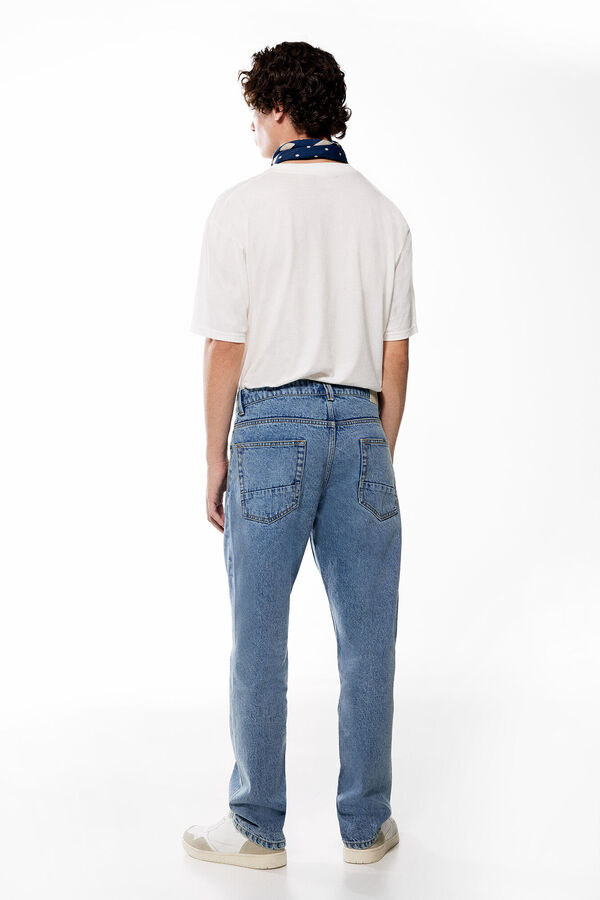 Springfield Jeans straight lavado medio azul medio