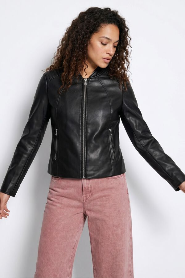 Tiffosi Faux Leather Jacket black