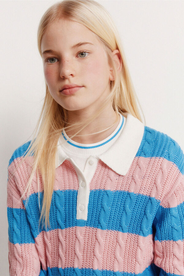 Springfield Kids Jersey polo rayas ni&ntilde;a rosa