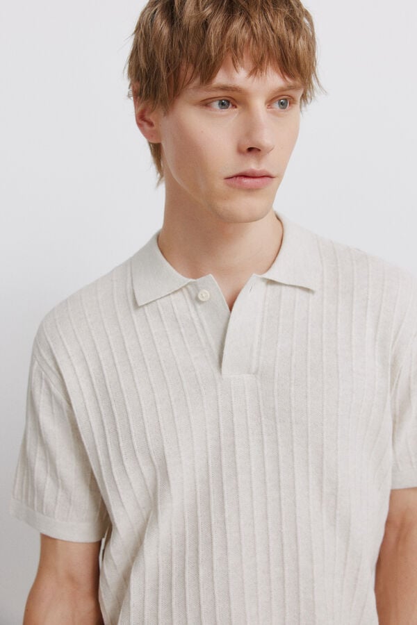 Springfield Basic structured polo shirt grey