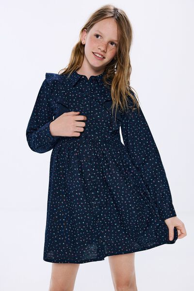 Springfield Vestido estampado flores menina azulado