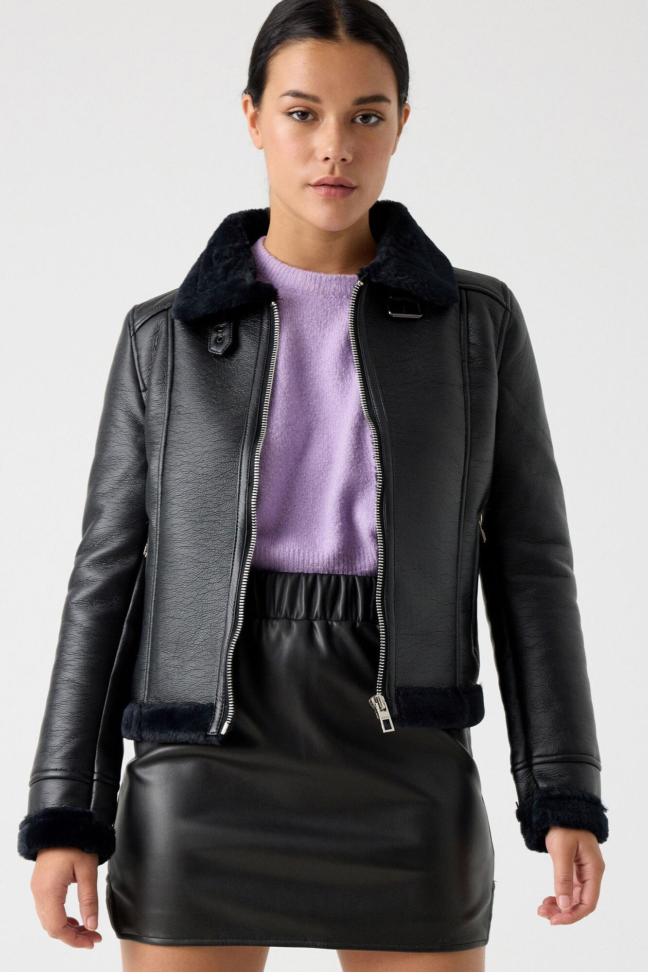 DOUBLE FACED JACKET - Black | ZARA Canada