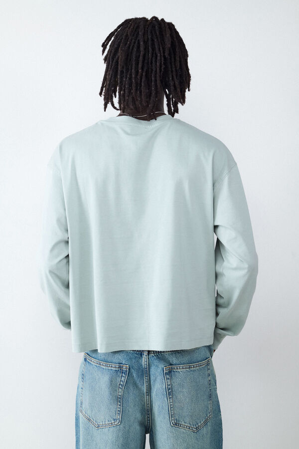 Balmohk long sleeve boxy t-shirt grey
