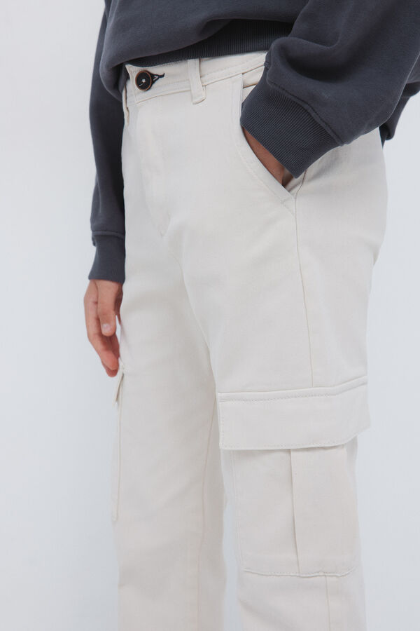 Springfield Kids Criança de carga calças chino estampado