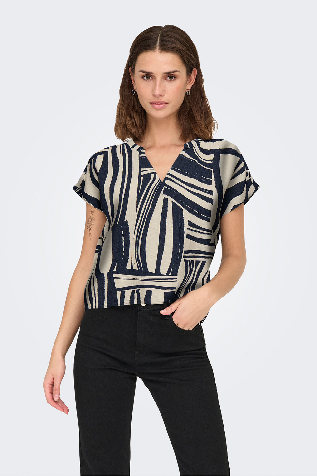 JDY Camiseta de manga curta e fluida