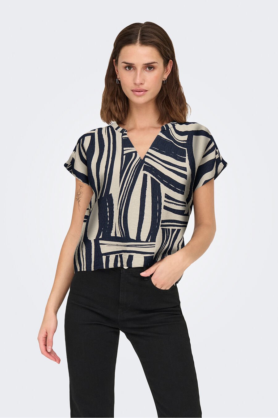 Camiseta manga corta fluida