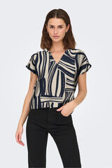 JDY Camiseta manga corta fluida gris