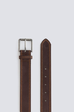 Springfield Faux leather topstitched belt