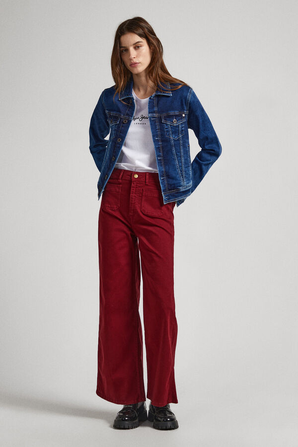 Springfield Relaxed-fit stretch trousers red