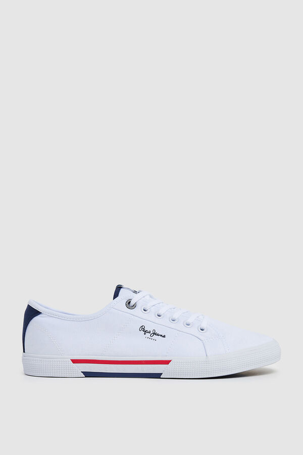 Springfield Basic-Sneaker Baumwolle blanco