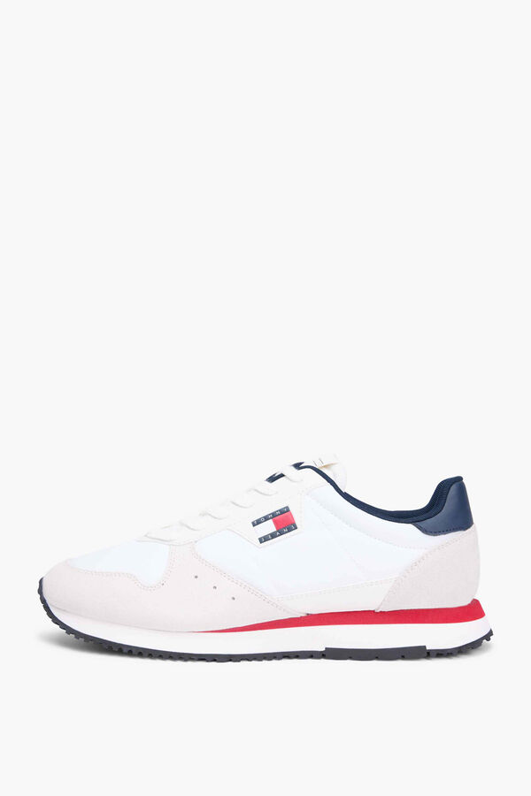 Tommy Jeans Zapatillas runner Tommy Jeans blancas con detalles a contraste blanco