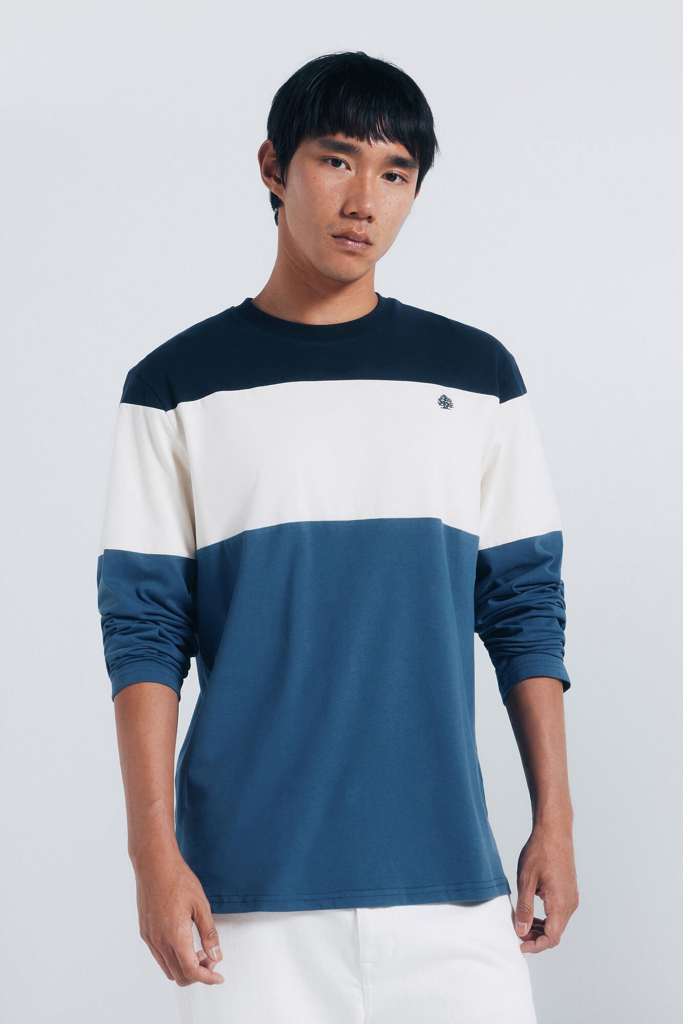 Springfield long sleeve piqu&eacute; cut-out T-shirt