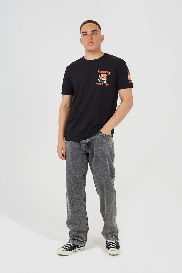 Brave Soul Printed short sleeve T-shirt black