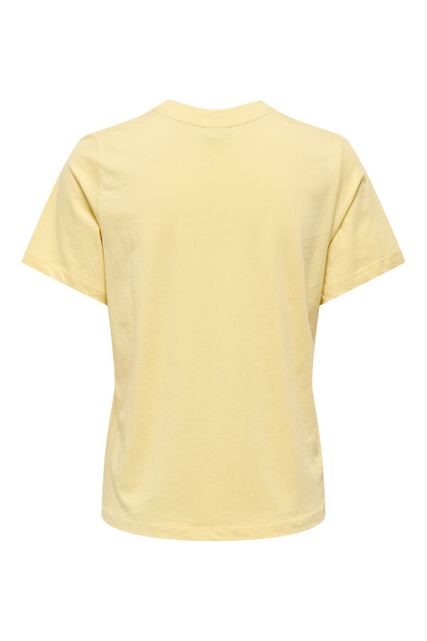 JDY Camiseta manga corta bordado amarillo