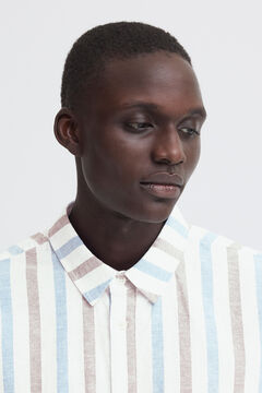 Blend Camisa de manga curta &agrave;s riscas