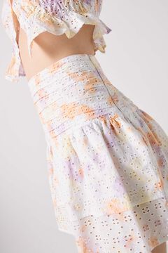 Springfield Short Tie Dye Swiss Embroidery Skirt orange