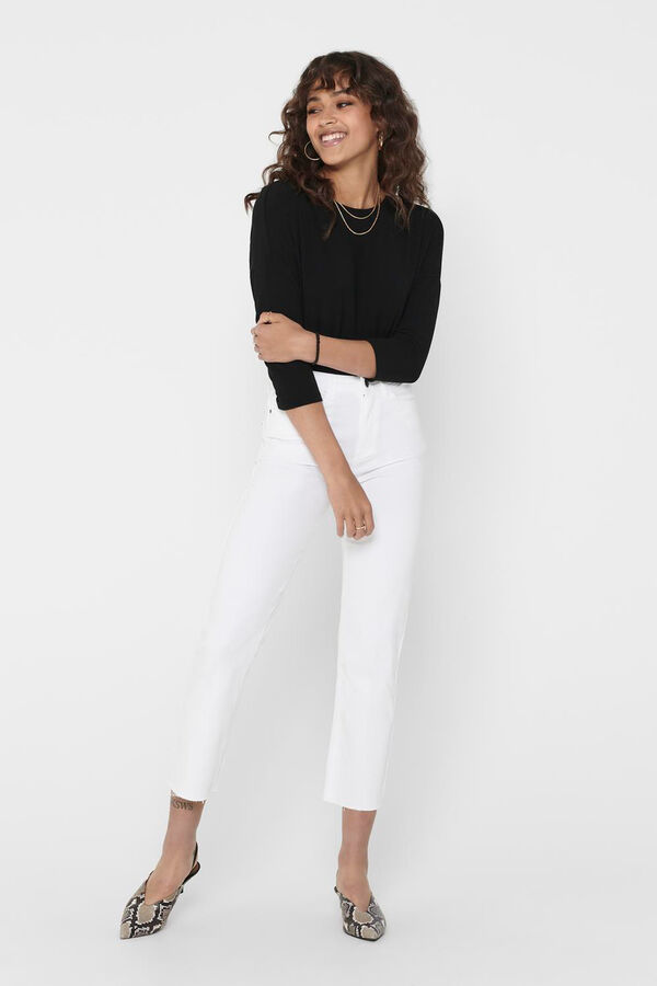 Only Flie&szlig;endes T-Shirt mit Socke &Auml;rmel  Schwarz