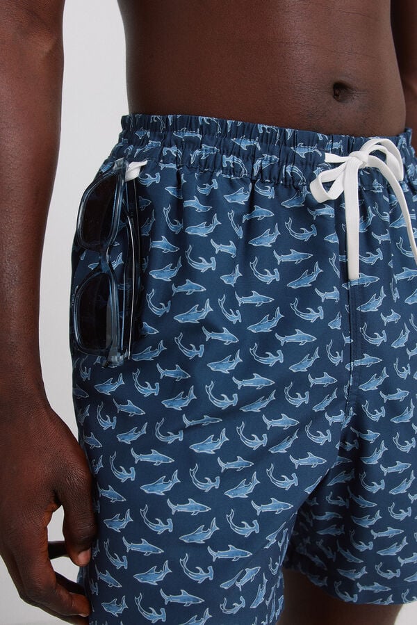 Springfield Shark print swimwear blue