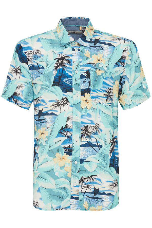 Springfield Camisa Manga Curta Estampada marinho mistura