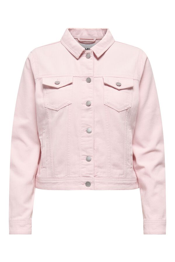 Only Chaqueta vaquera bolsillos delanteros rosa