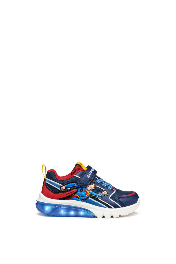 Geox Leather‑effect trainers blue