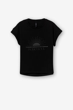 Springfield T-shirt combinada com estampado frontal preto