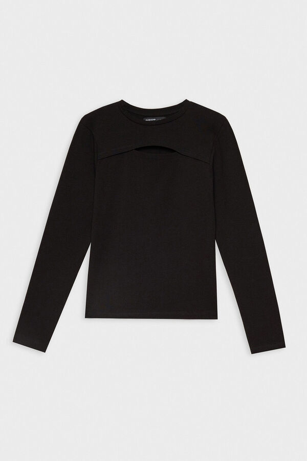 Inside Cut Out T-shirt black
