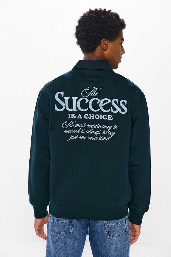 Springfield Success sweatshirt staklo-zelena