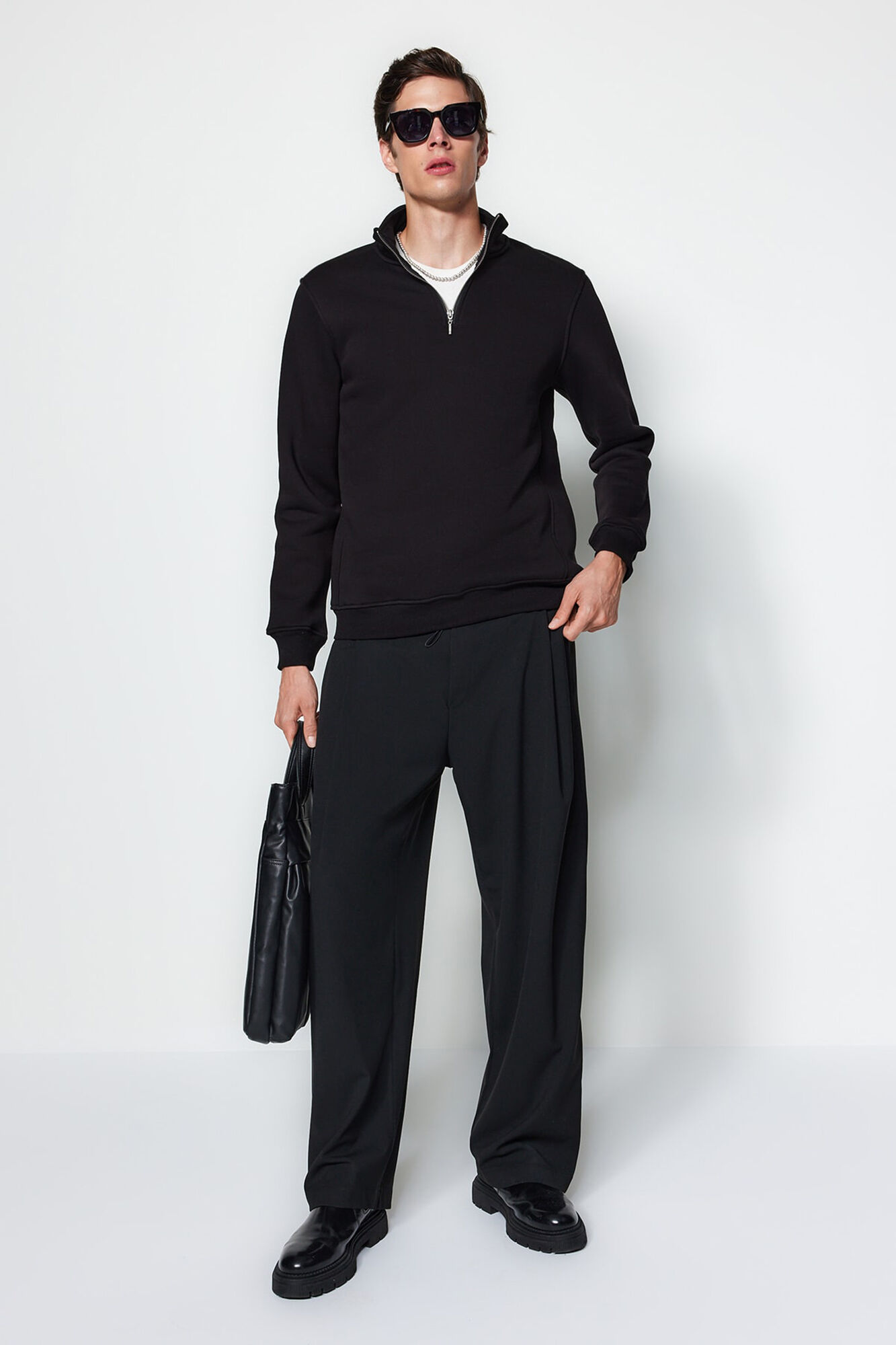 Trendyol Sudadera polar con cremallera