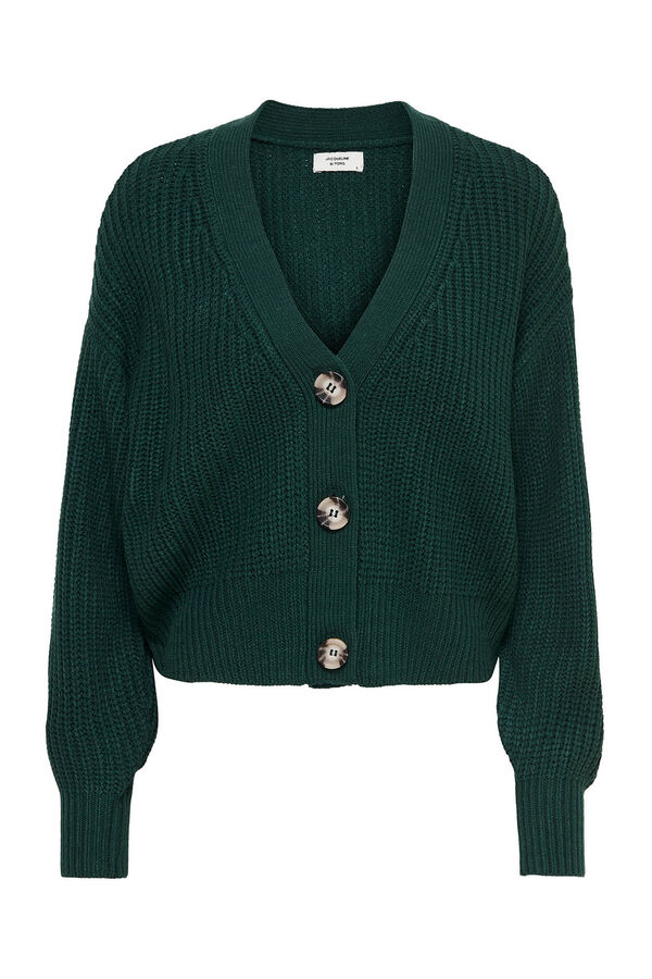 JDY Cardigan button fastening green