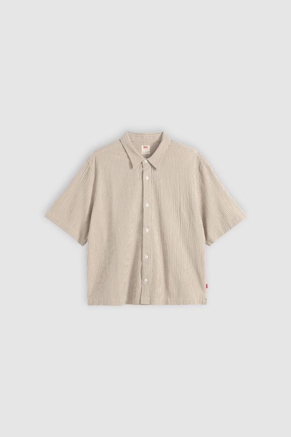 Levi's Camisa crop de manga corta blanco