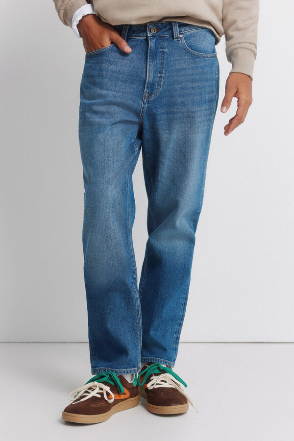 Springfield Medium wash regular fit jeans blue