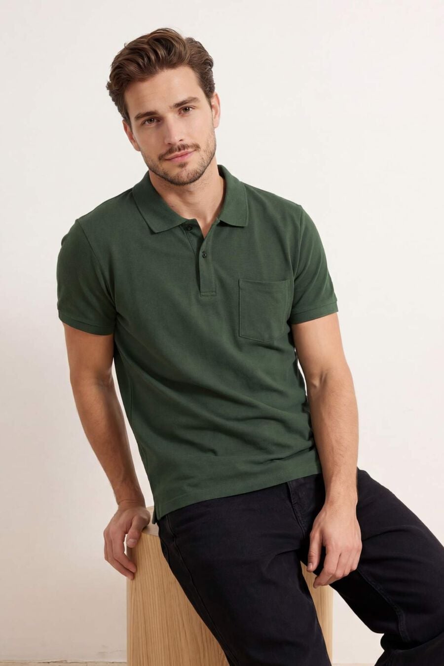 Polo manga corta regular