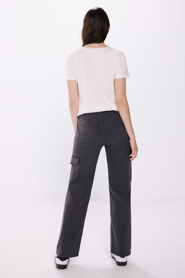 Springfield Pantalon cargo en coton gris