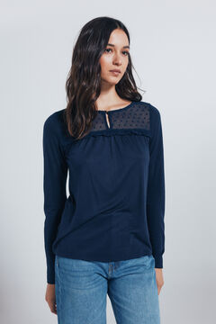 Springfield plumetis ruffle shirt