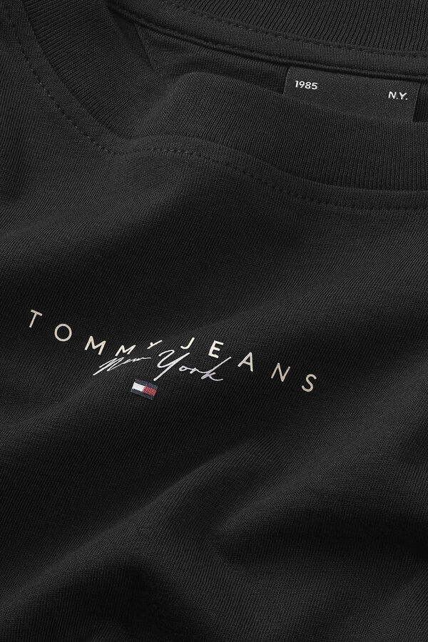 Springfield T-shirt de mulher Tommy Jeans preto
