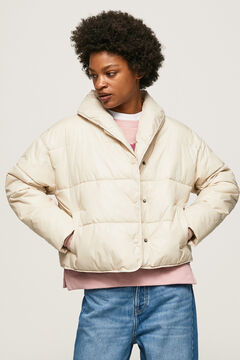 Springfield Women's wrap collar padded jacket ecru
