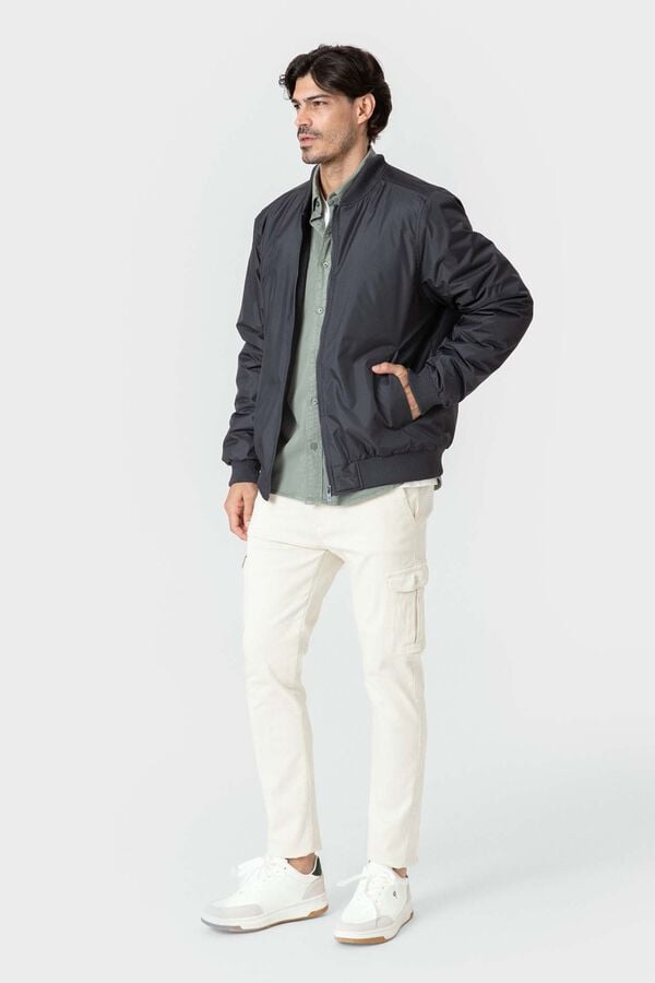 Celopman Puffer bomber jacket blue