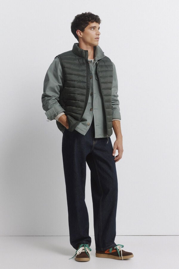 Springfield Quilted gilet beige